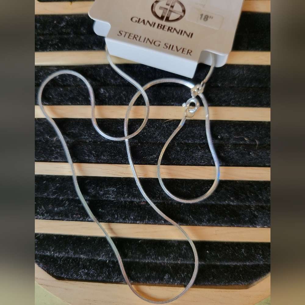 NWT GIANI BERNINI Sterling Silver Snake Chain 18 In